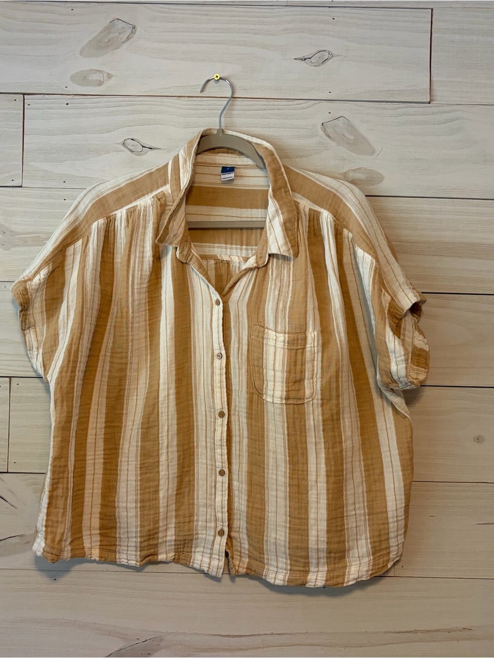 Casual Stripe Button-Up Shirt